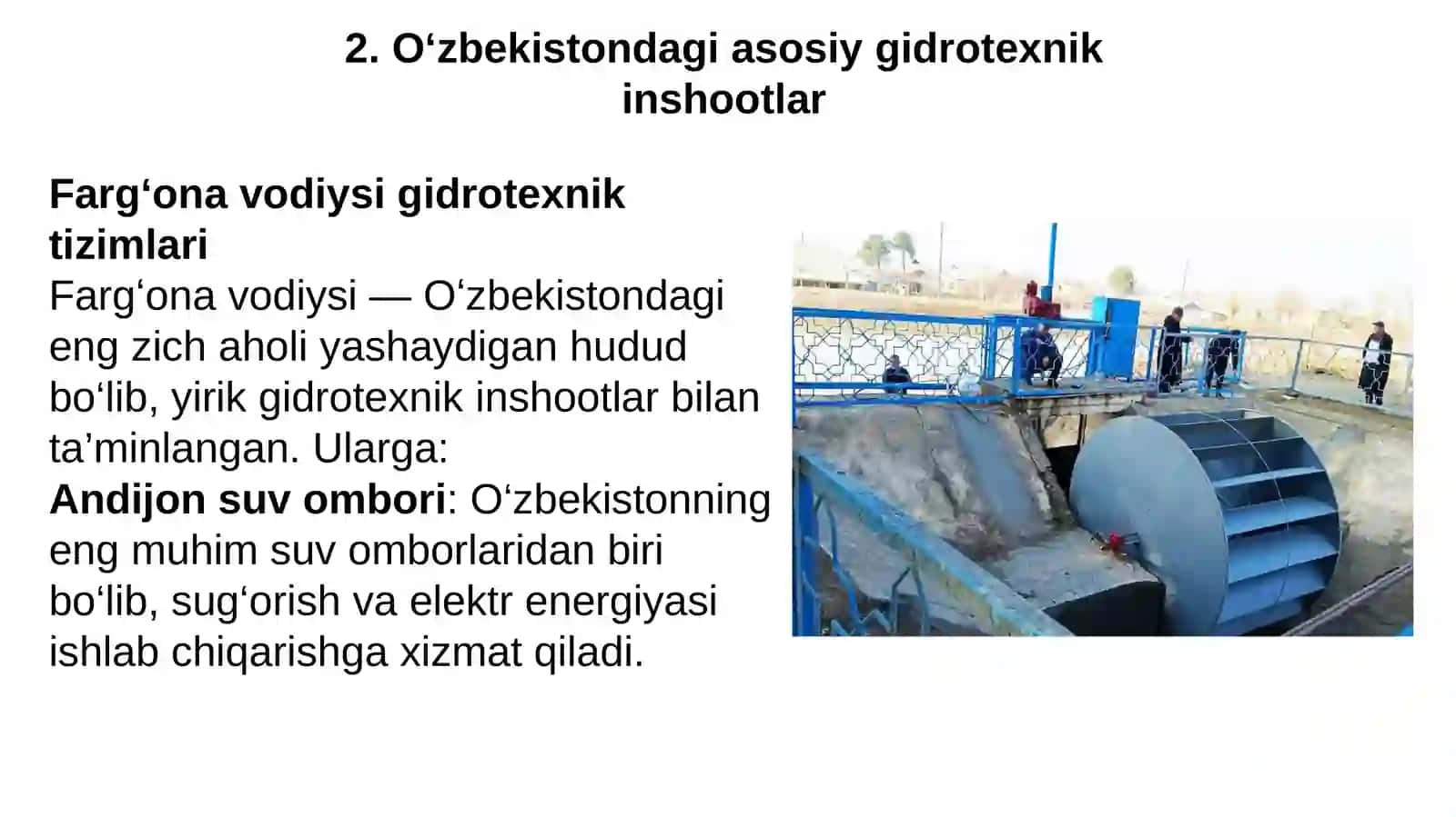 Oʻzbekistonda gidrotexnik inshootlar 4