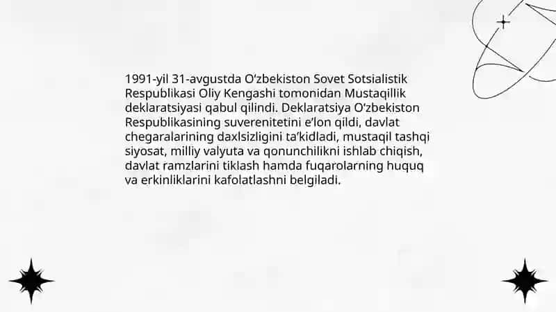 Mustaqillik e'lonining tarixiy sabablari 4