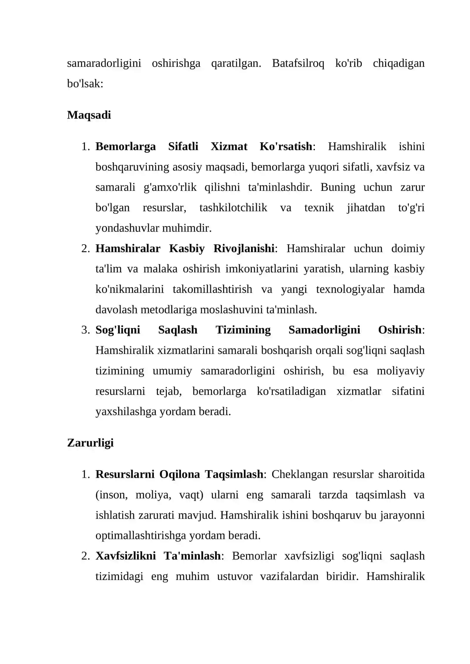 Hamshirlik ishini boshqarish 4