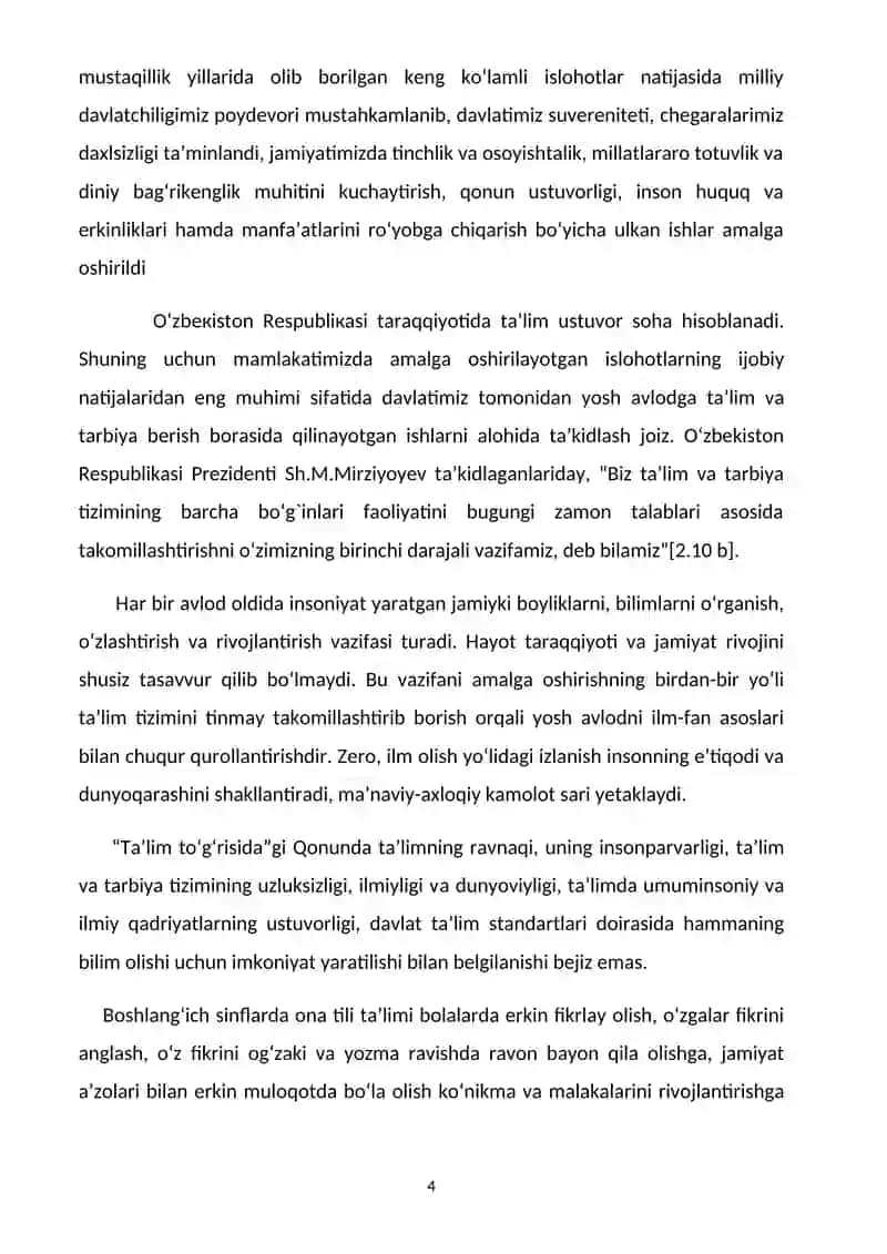 Ikkinchi darajali bo‘laklar 4