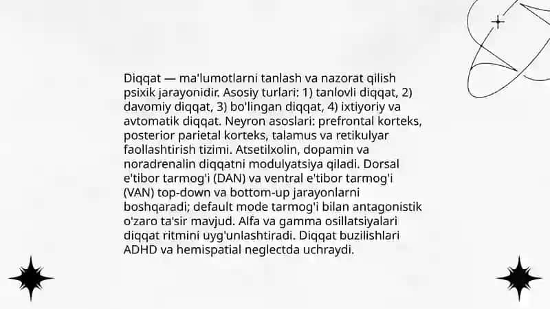 Psixik jarayonlar va miyaning o'zaro aloqadorligi 4