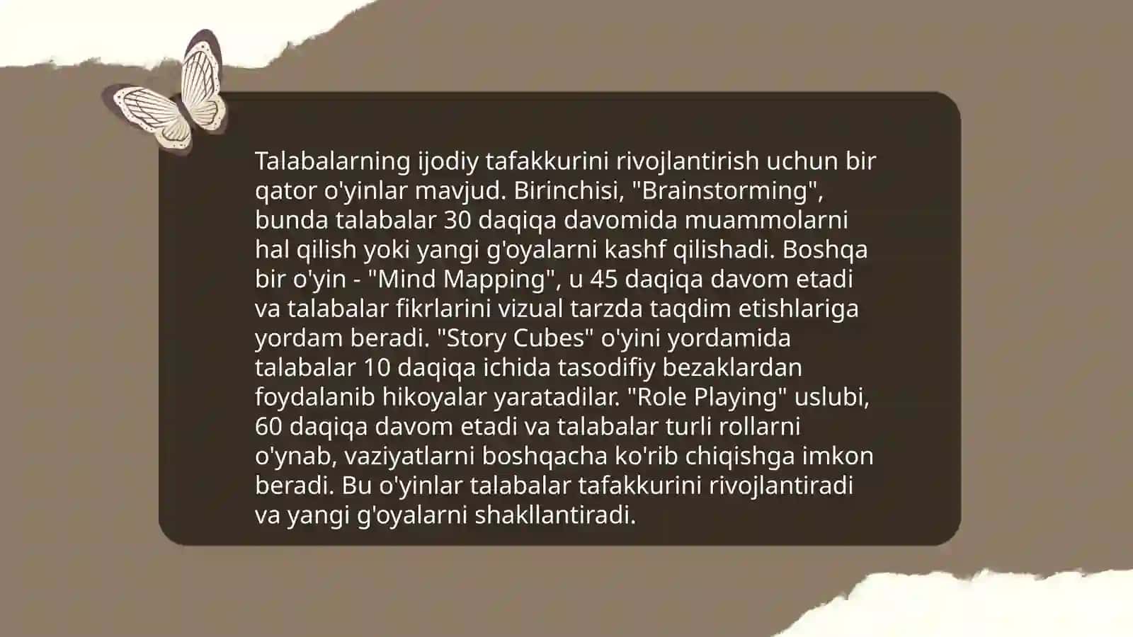 Didaktik o'yinlardan foydalanish 4
