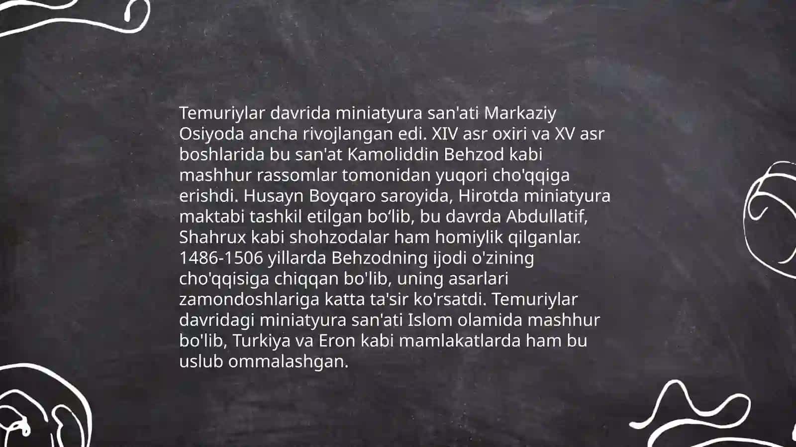 Temuriylar davrida tasviriy san'at 4