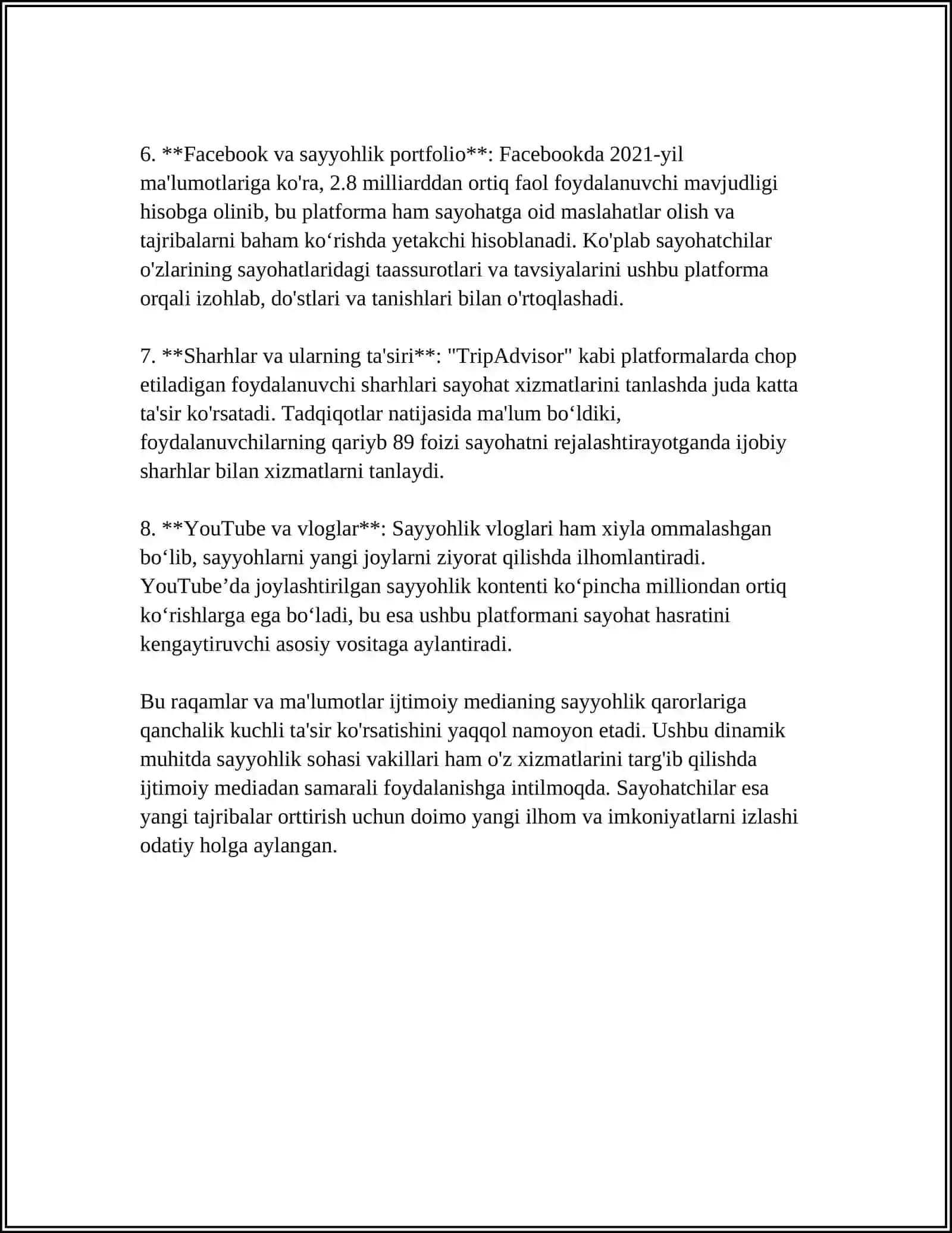 TURIZMDA IJTIMOIY MEDIA VA UNING TAʼSIRI 4