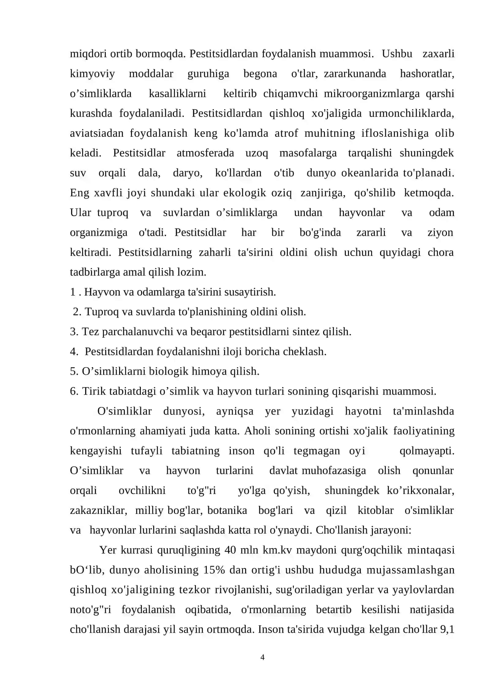 Kelajak ekologik muammolari 4