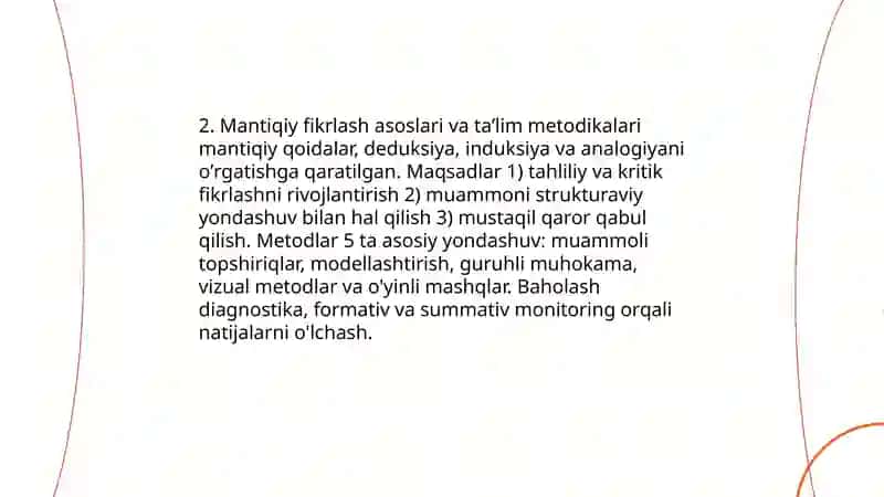 Mantiqiy masalalar va ularni yechish usullarini oʻrgatish 4