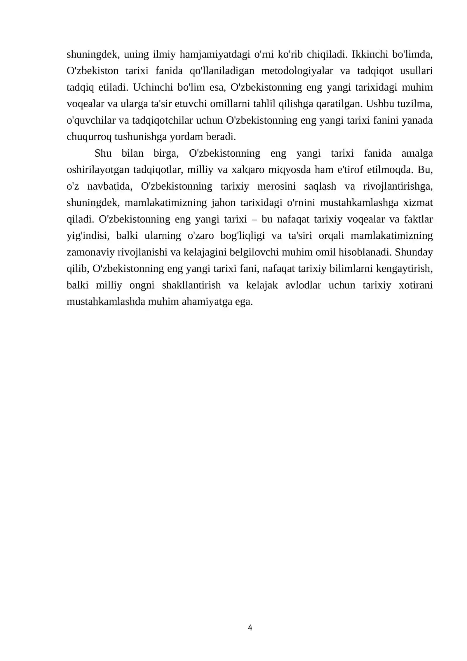 O'zbekistonning eng yangi tarixi fanining maqsad va vazifalari 4