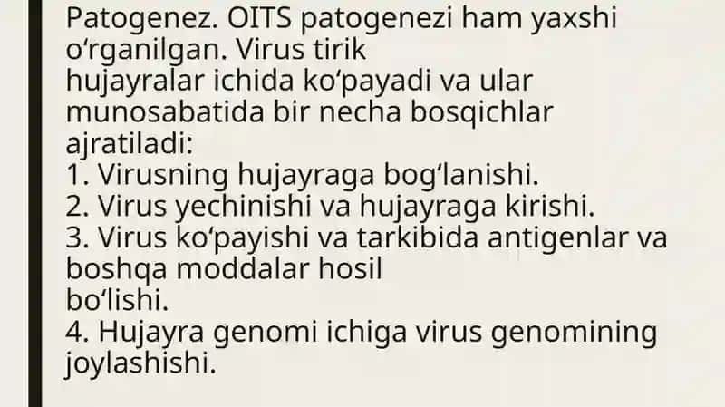 OITS etio-patogenezi, klinikasi va davolash 4