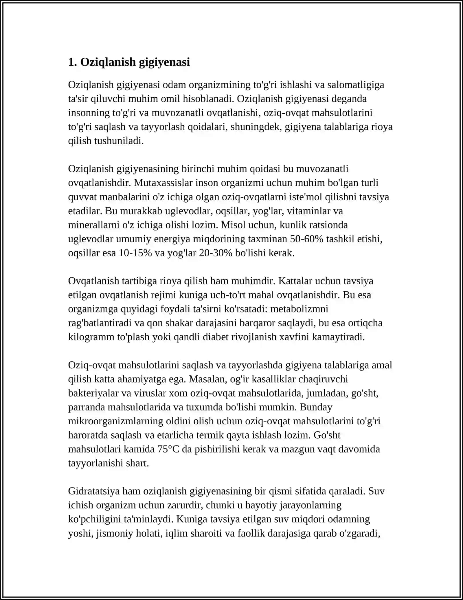 Oziqlanish gigiyenasi 4