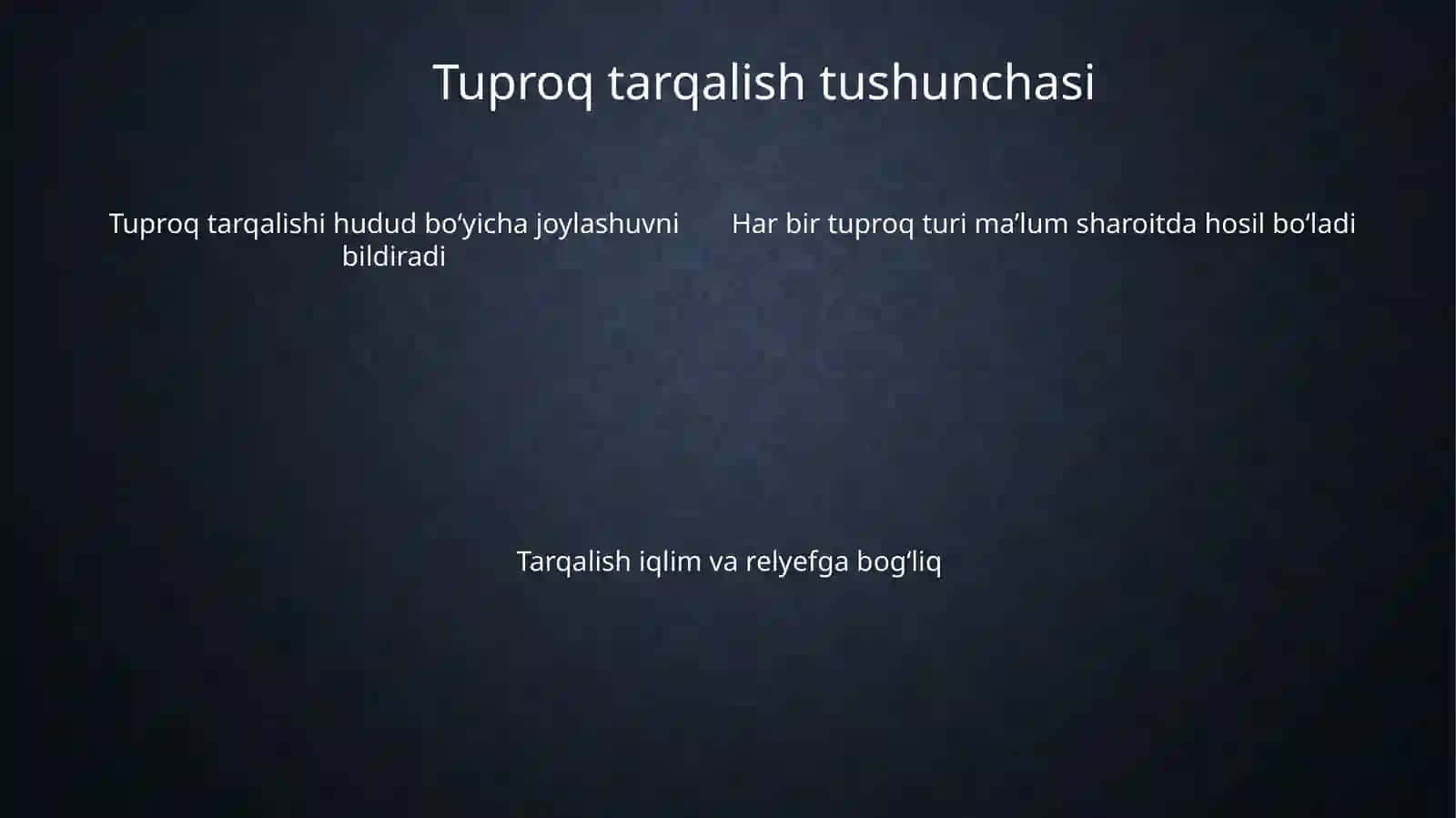 Tuproqlarning tarqalishi qonuniyatlari 4