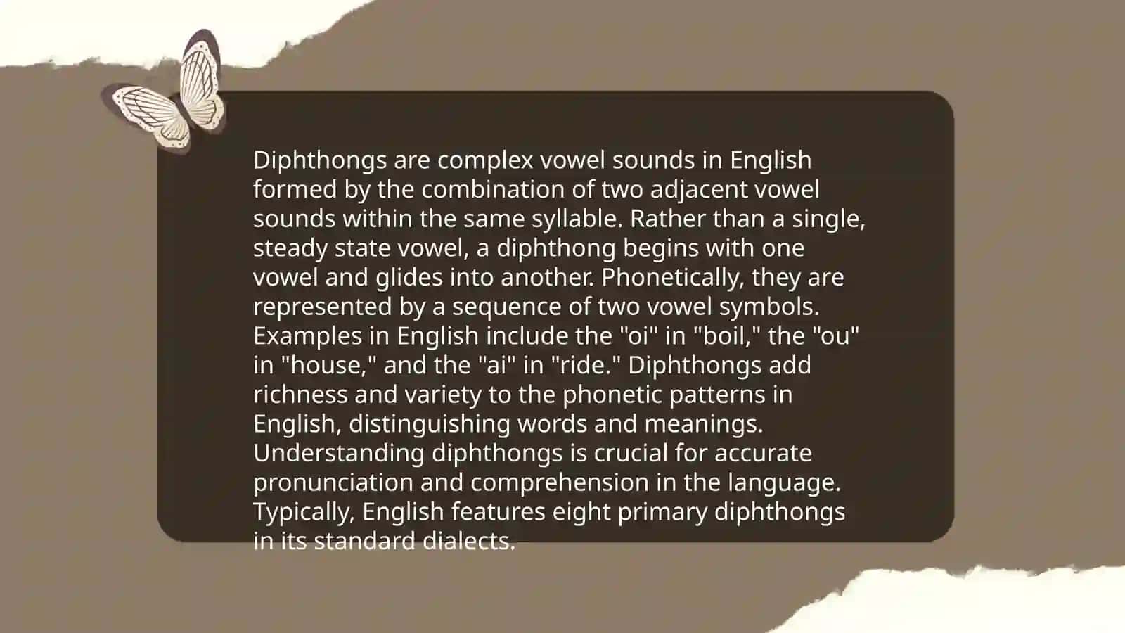 Monophthongs and Diphthongs 4
