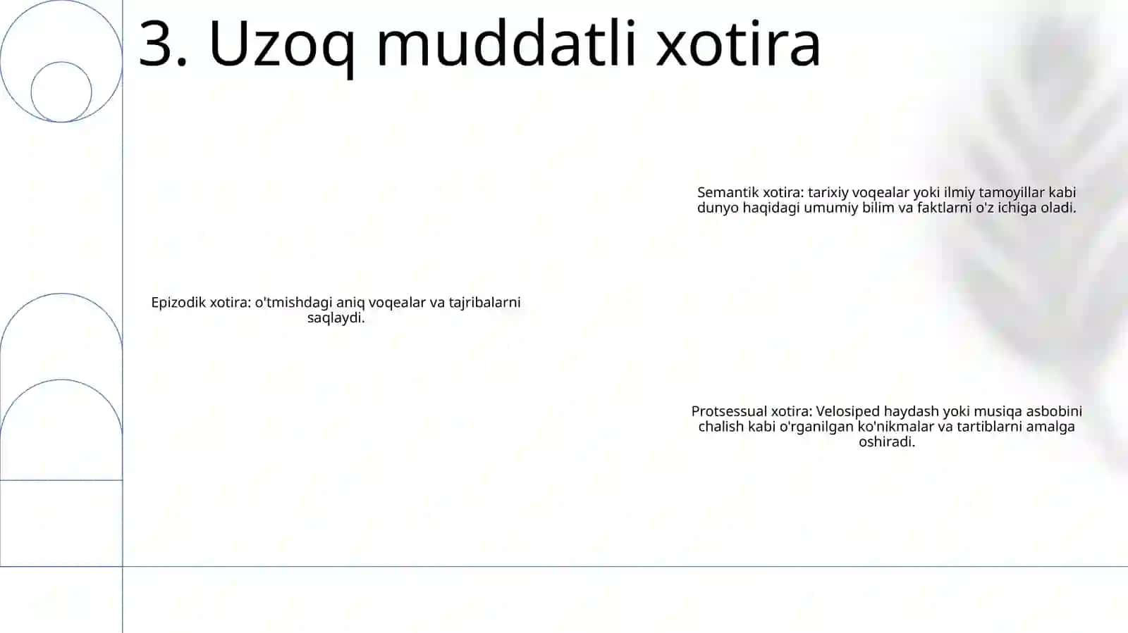 Xotira Nazariyalari 4