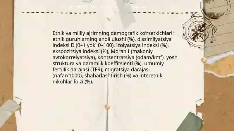 Ajrimning ijtimoiy va demografik oʻlchovlari 4