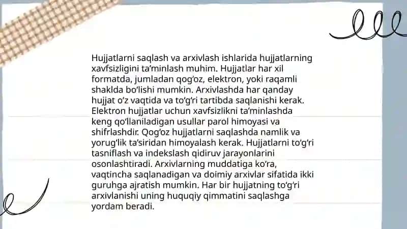 Hujjatlarni tizimlashtirish 4