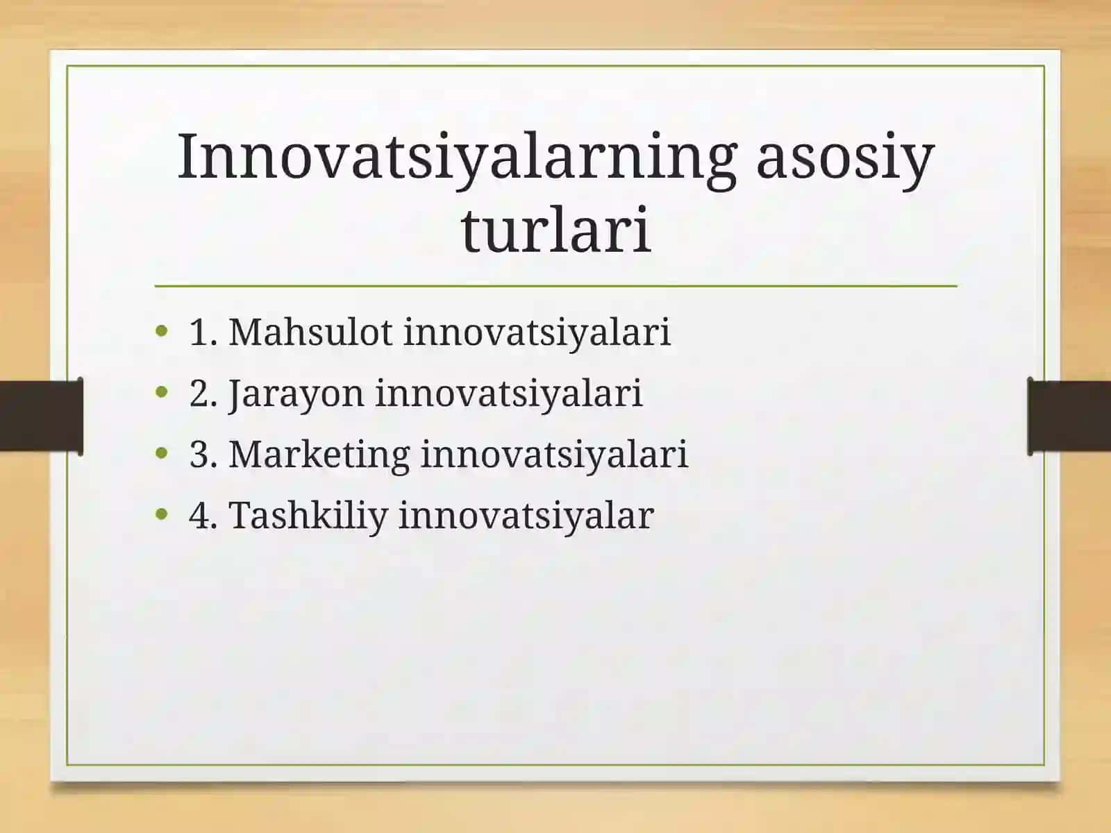 Innovatsiyalarning maqsadi va turlari 4