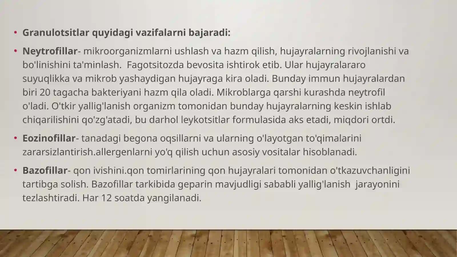 Leykotsitlar metobolizmi 4