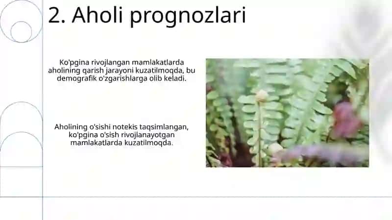 Dunyo aholisining soni oʻsishi va joylashishi 4