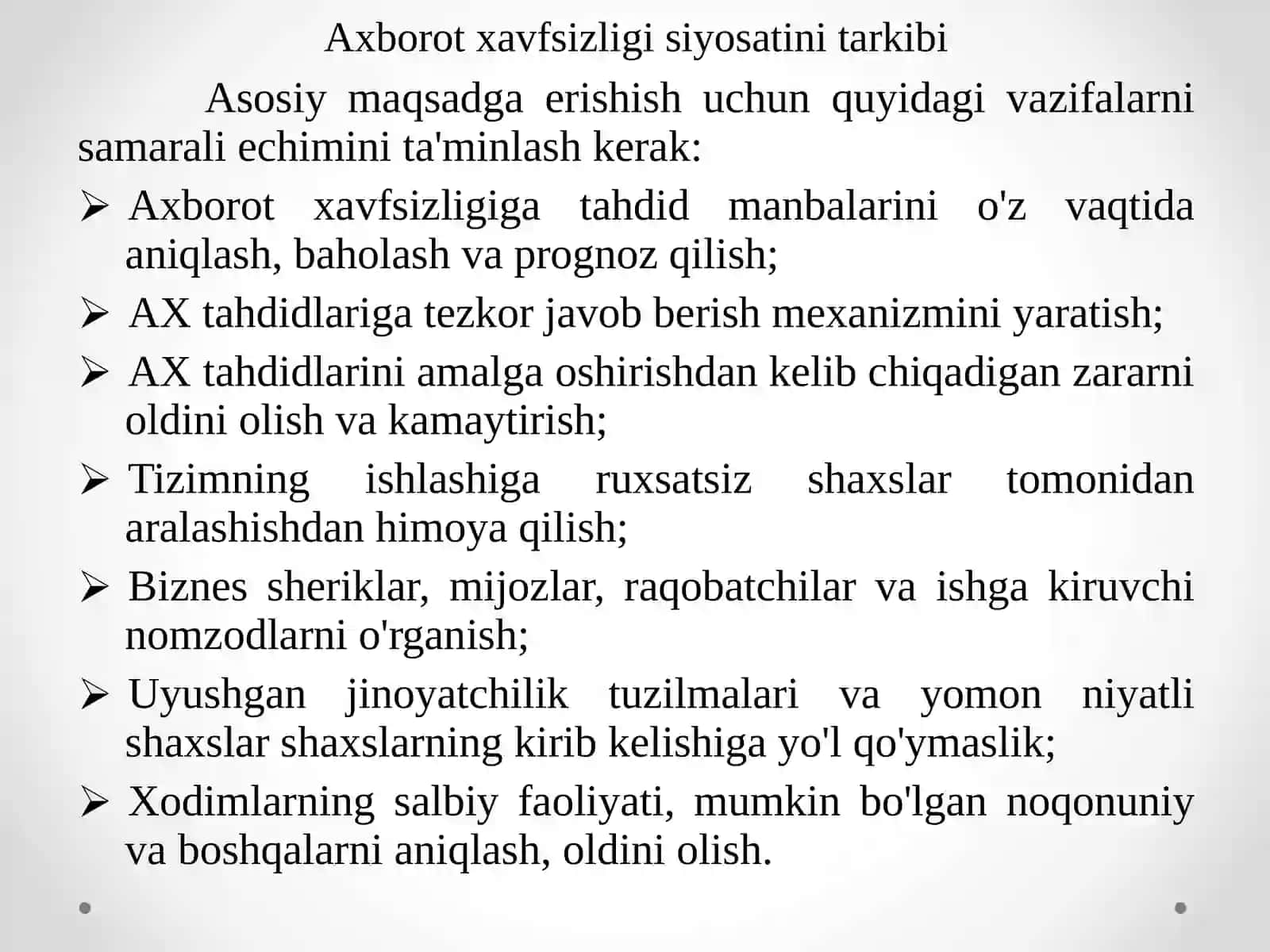 Axborot xavfsizligi asoslari 4