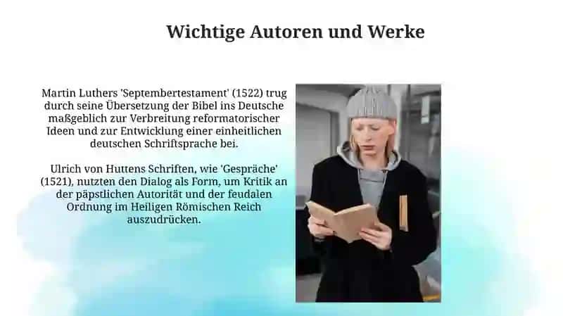 Humanismus und Reformation in der Literatur 4