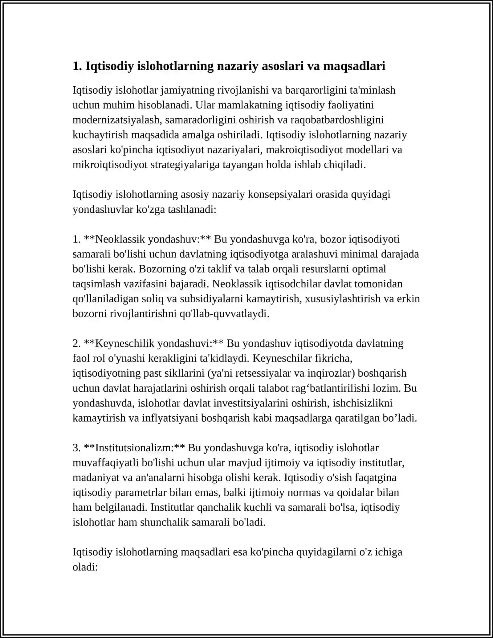 IQTISODIY ISLOHOTLAR, XUSUSIY MULKCHILIKNING SHAKLLANISHI 4