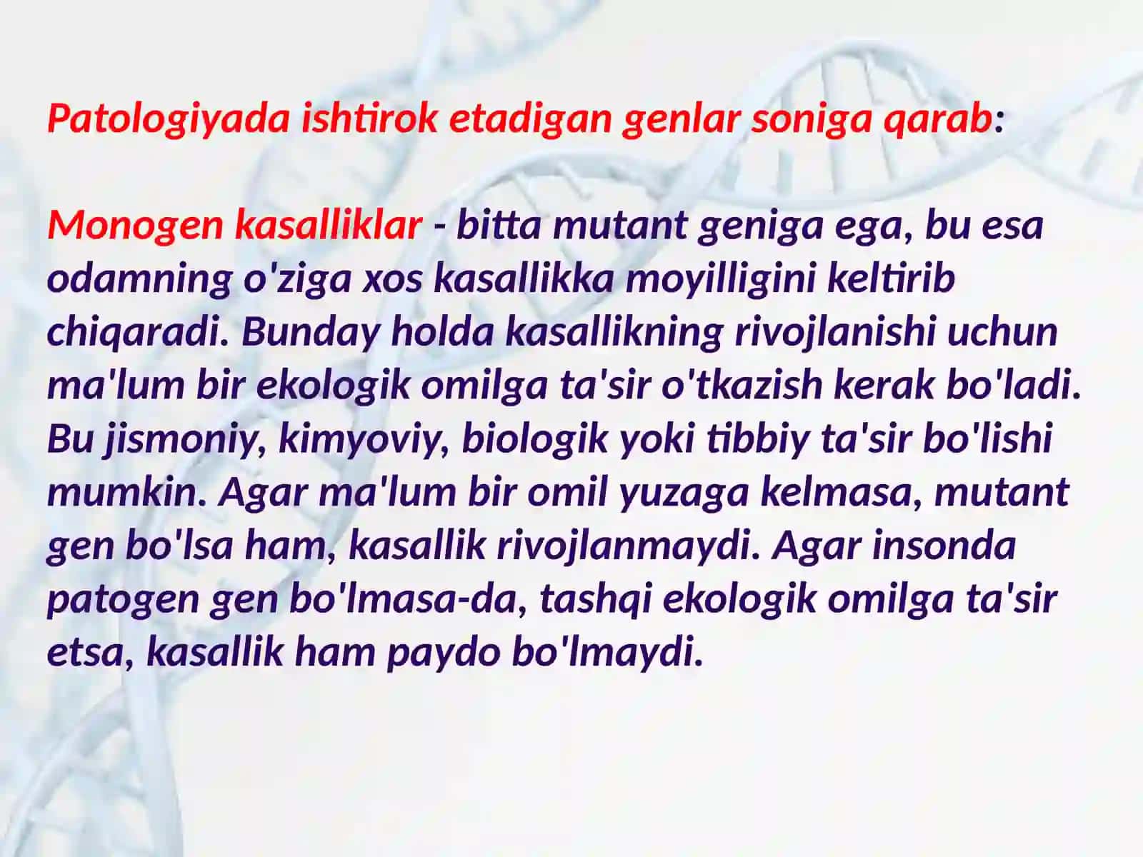 Multifaktorial kasalliklar 4