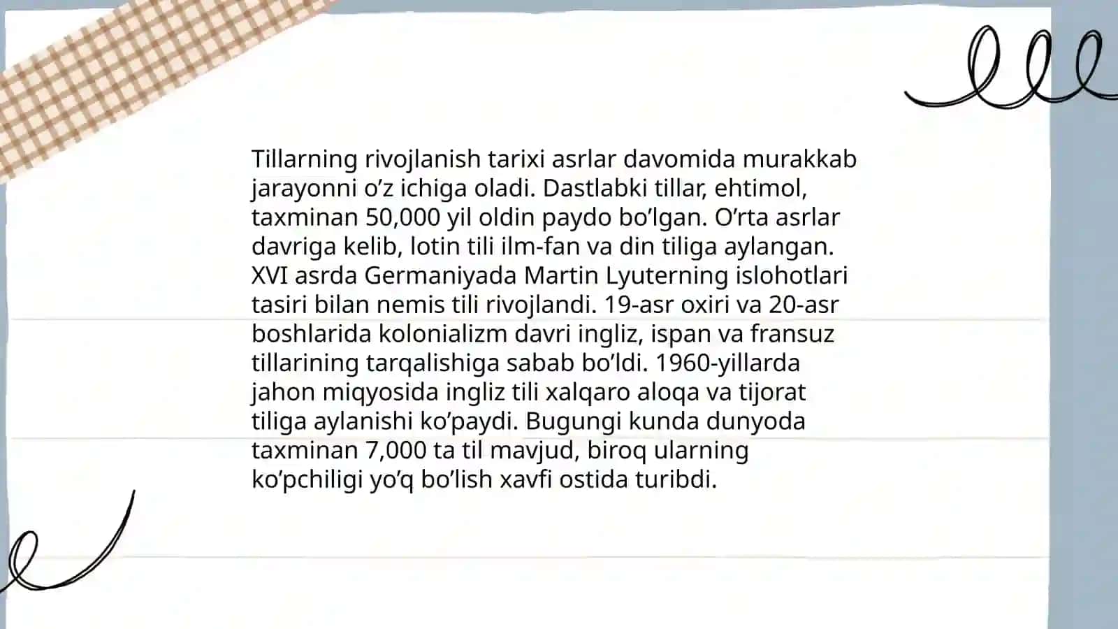 Dunyo tillari,tillarning bir- biriga ta'siri 4