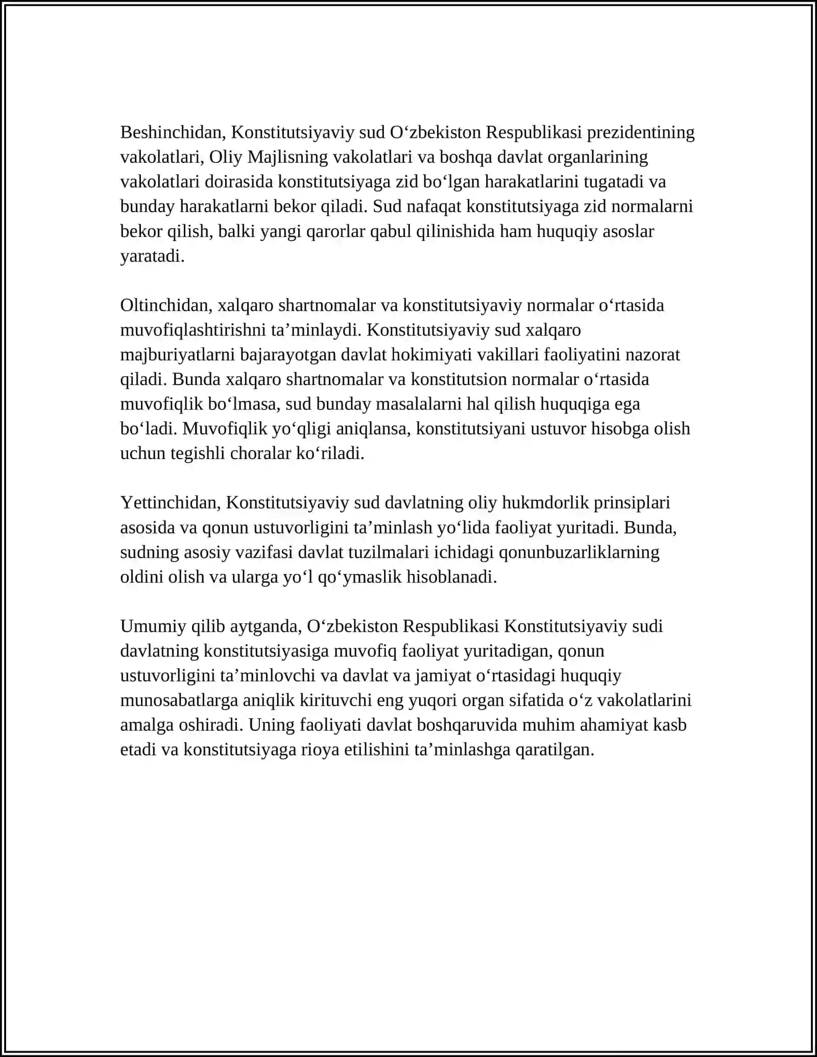 MUSTAQIL ISH: KANSTITUTSIYAVIY SUD 4