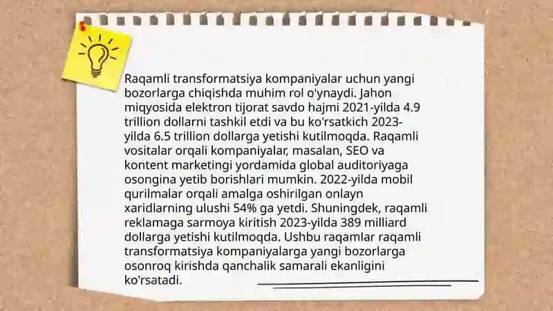 Axborot texnologiyalari asosida yangi bozorlarni kashf qilish 4