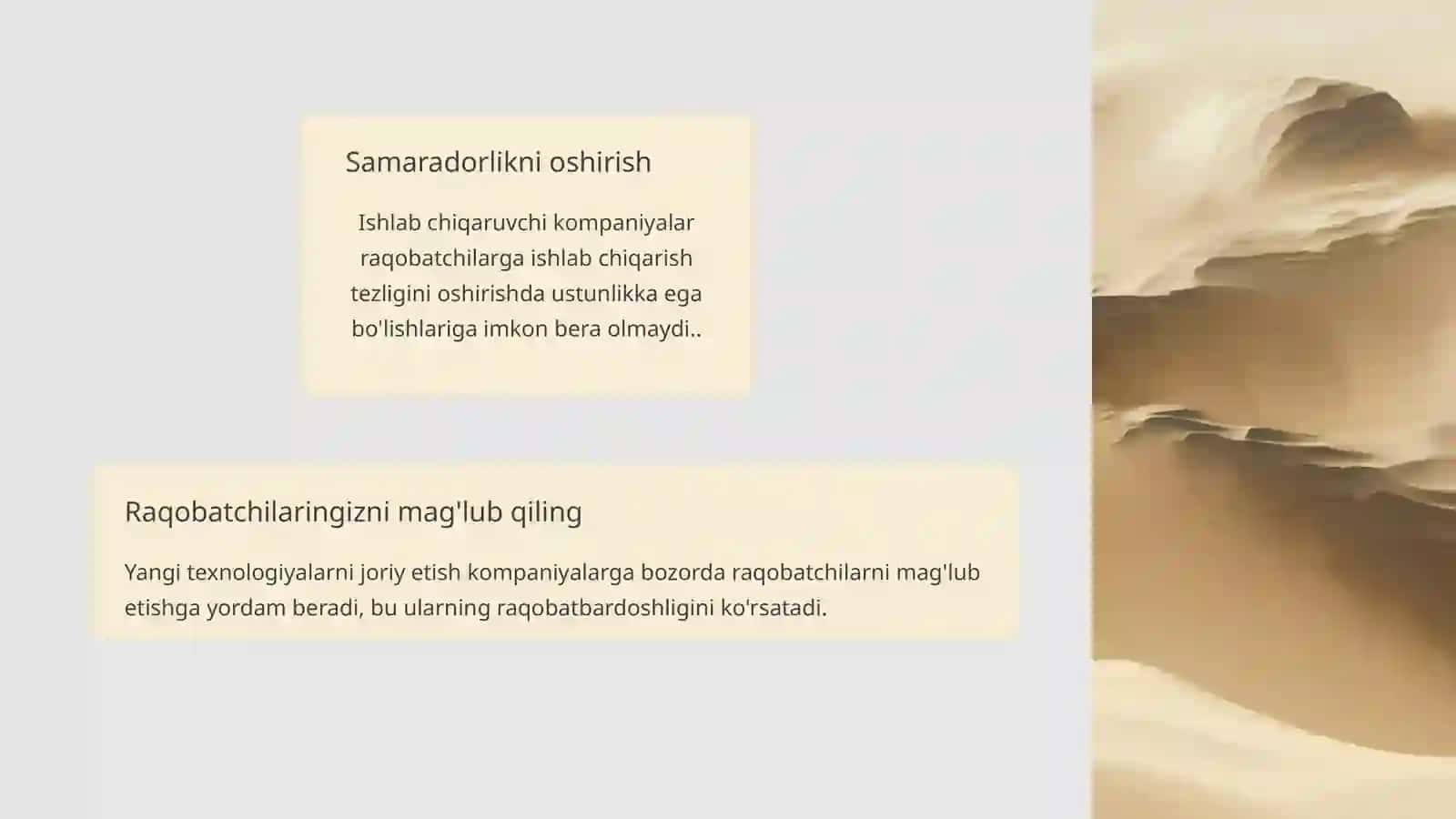 Ishlab chiqarish jarayoniga yangi samarali texnologiyalarni tadbiq etish zaruriyati va istiqbollari 4