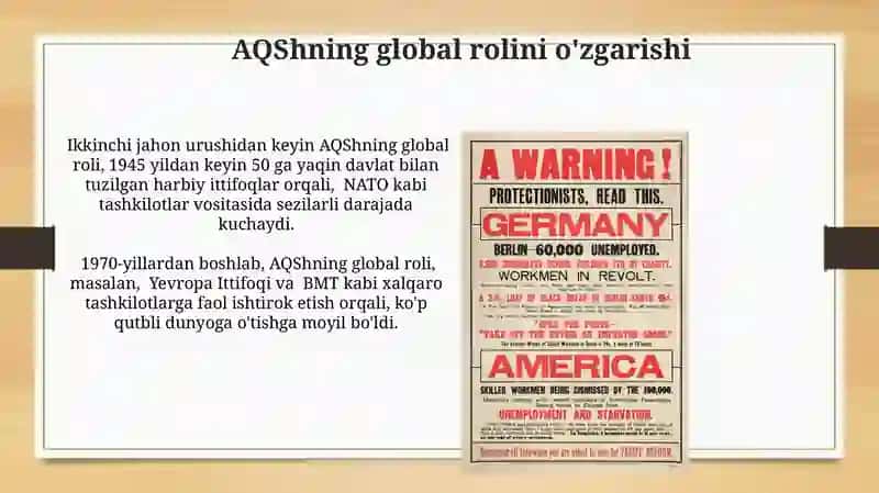 Ikkinchi Jahon Urushidan Keyingi AQShning Ko'tarilishi 4