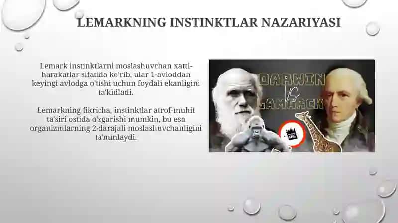 Evolyutsion bilimlar nuqtai nazaridan instinklarni o'rganish 4