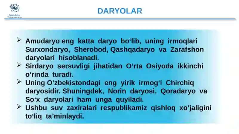 O‘ZBEKISTONNING SUV HAVZALARI 4