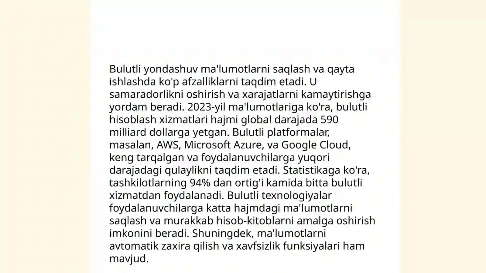 Bulutli texnologiyalar va iqtisodiy axborotlar 4