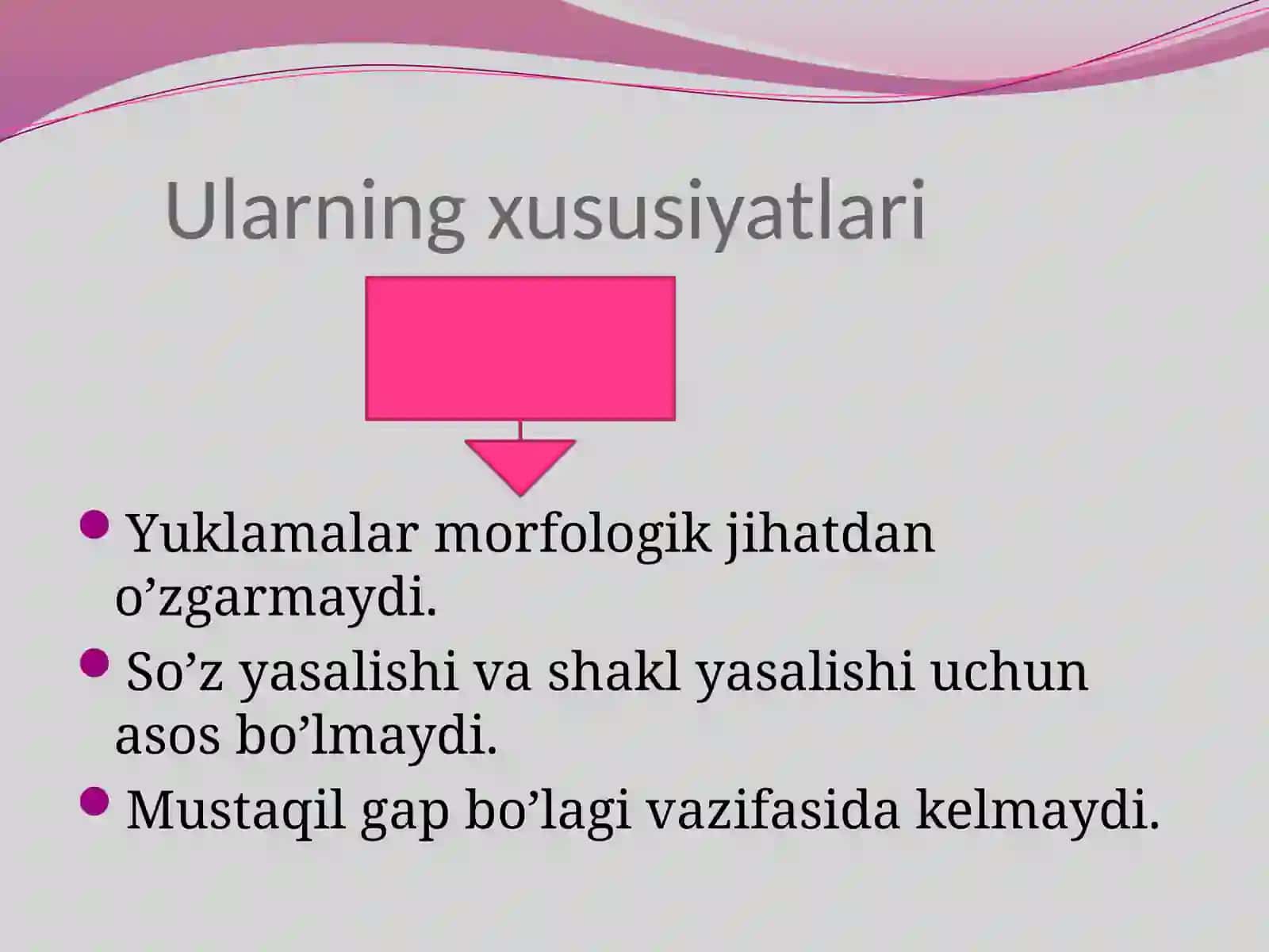 YUKLAMAVA ULARNING MA`NO TURLARI BO’YICHA TAKRORLASH 4