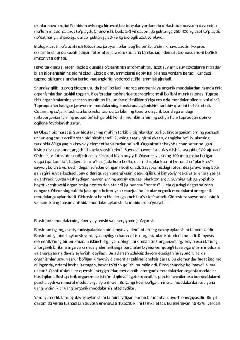 Biosfera strukturasi va barqarorligi 4