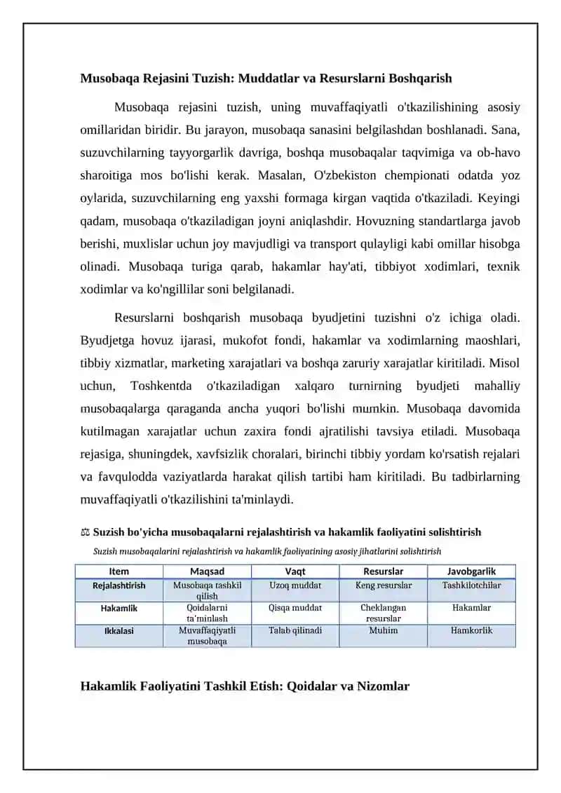 Suzish sporti jismoniy tarbiya va sport sohasida muhim o'rin tutadi 4