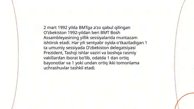 Oʻzbekistonning BMT bilan aloqalari 4
