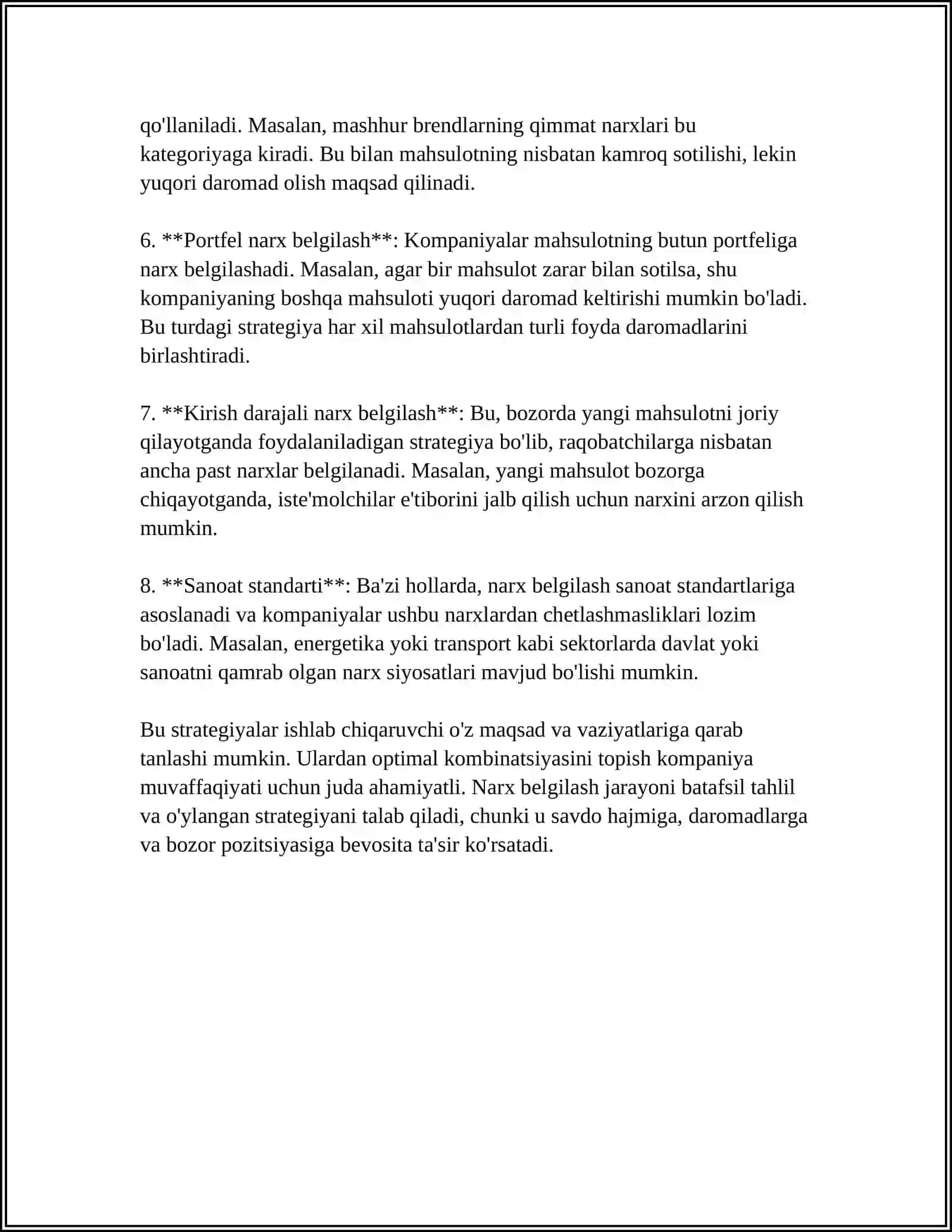 KIYIMLARNI NARXI INGLIZ TILIDA 4