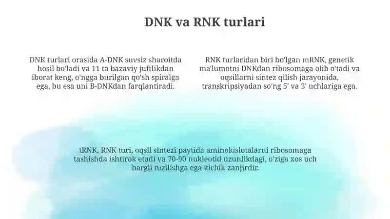 Nuklein kislotalarning tarkibi va tuzilishi 4