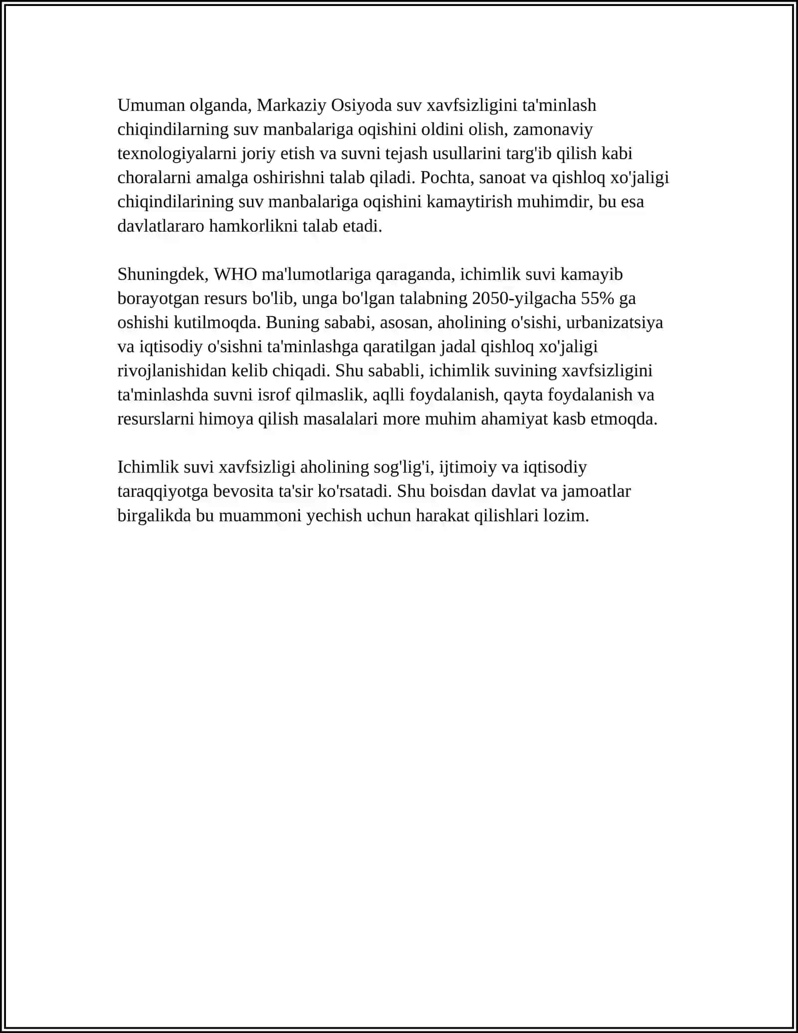 Ichimlik suvining xavfsizligi 4