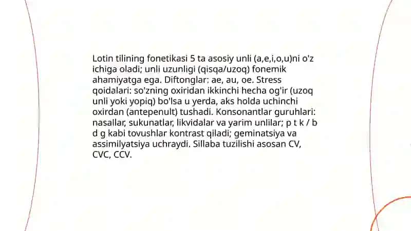 Lotin tili 4
