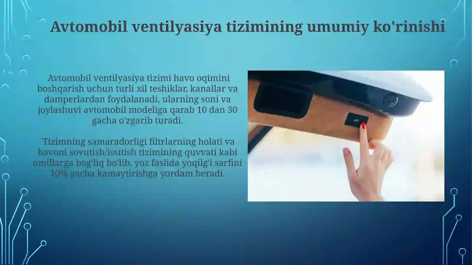 Avtomobil ventilyasiya tizimi 4