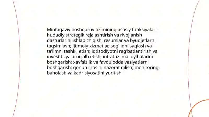 Mintaqaviy boshqaruv tizimi 4