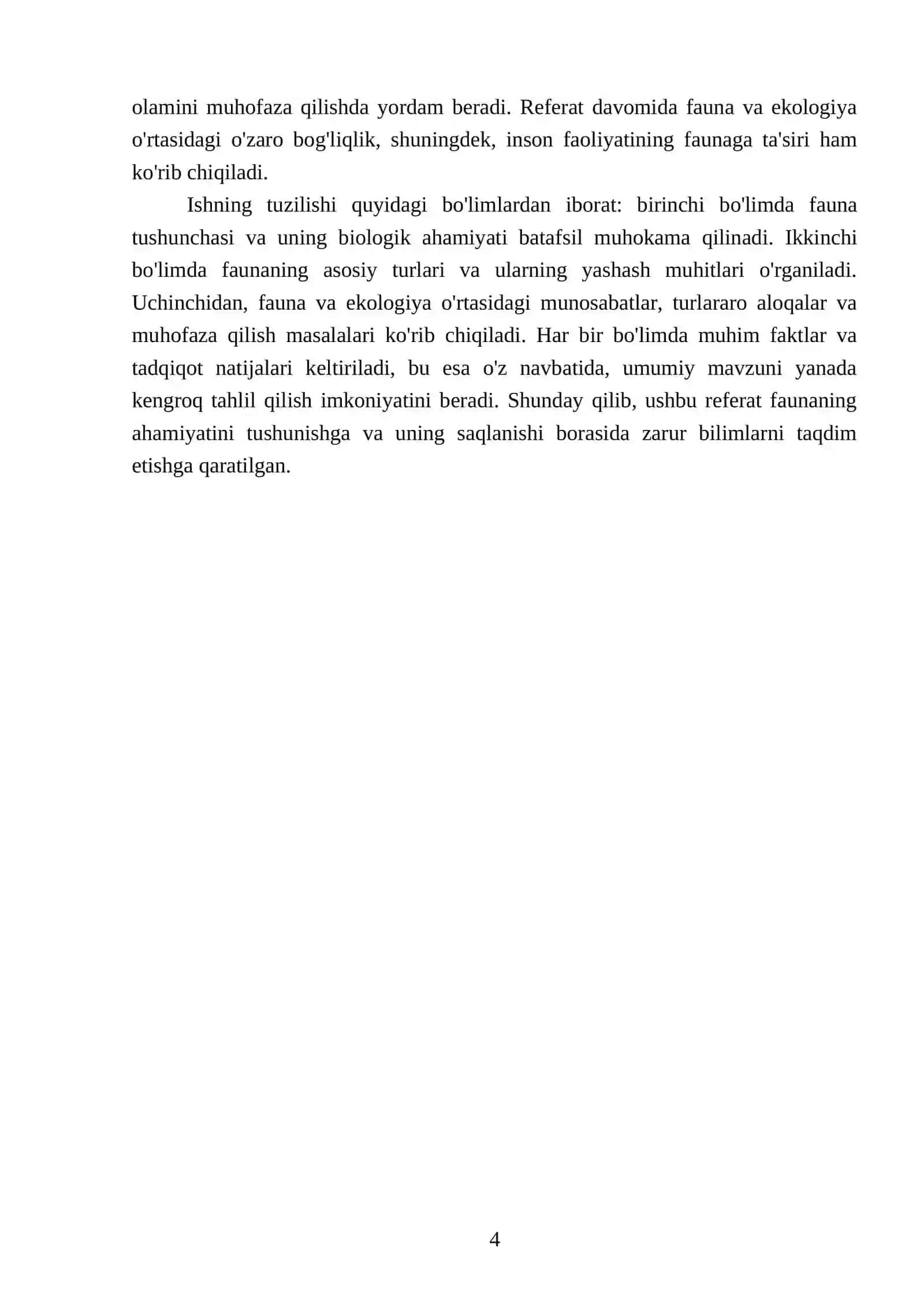 Fauna haqida tushuncha va uning turlari 4