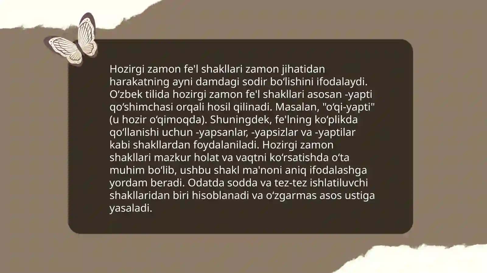 Felning yasalishi, modal shakillari tuzulish jihatidan turlari 4