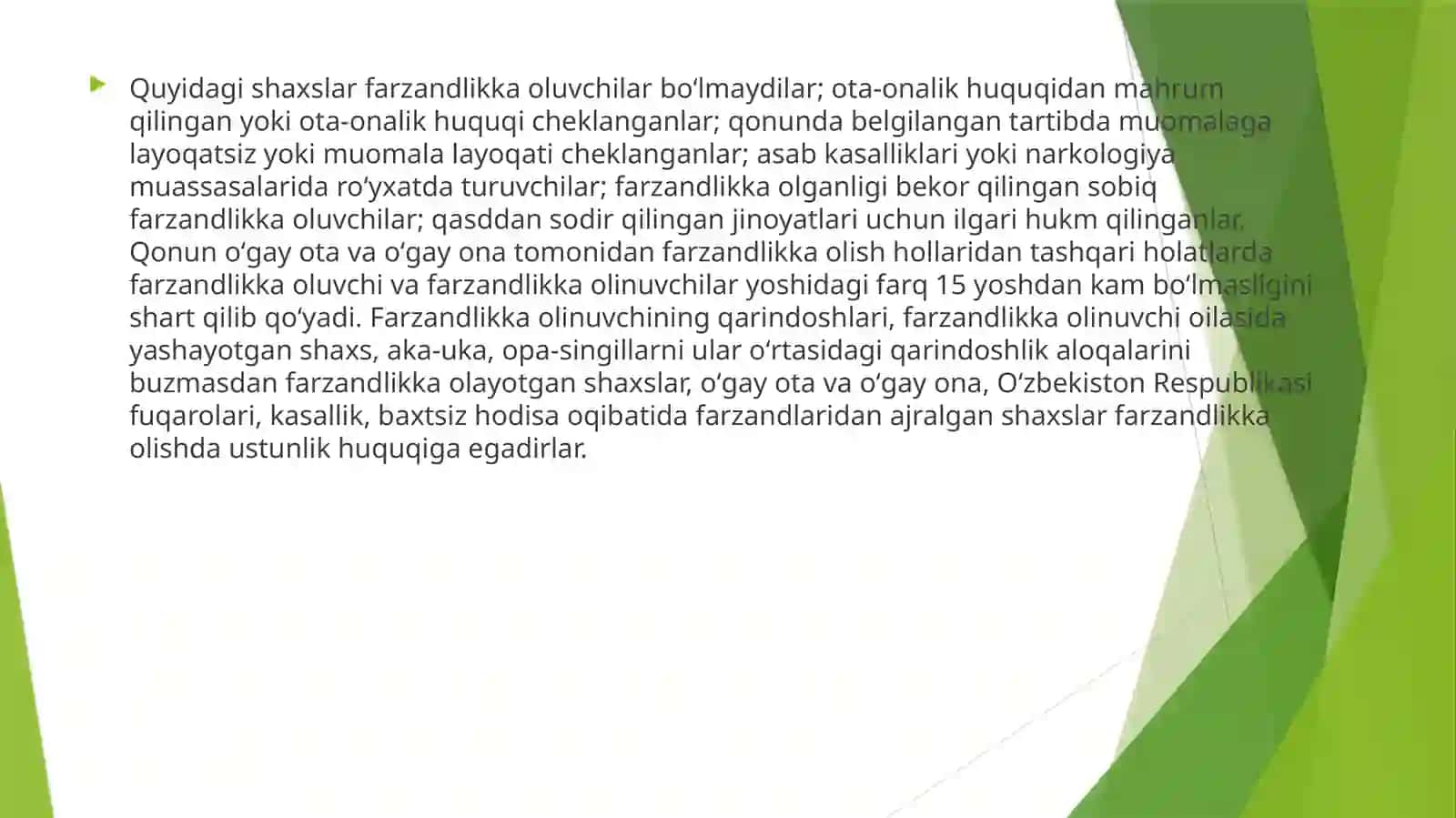 farzandlikka olish 4