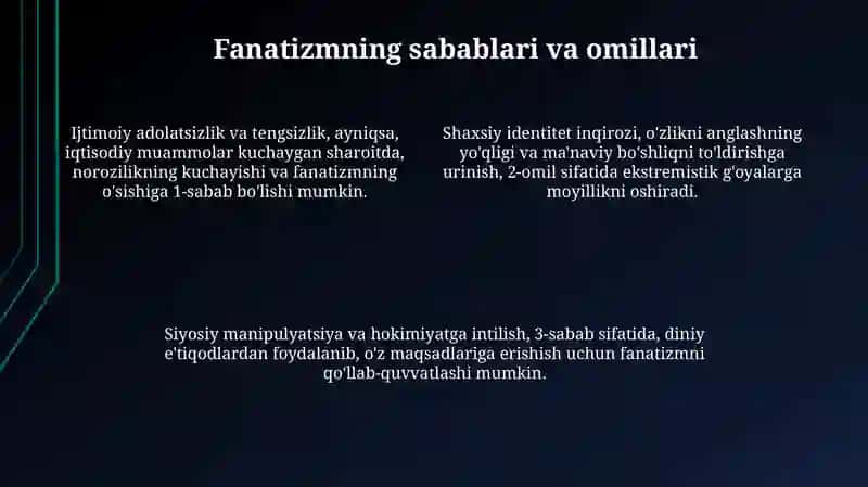 Fanatizmning ta'rifi, turlari va kelib chiqishi 4