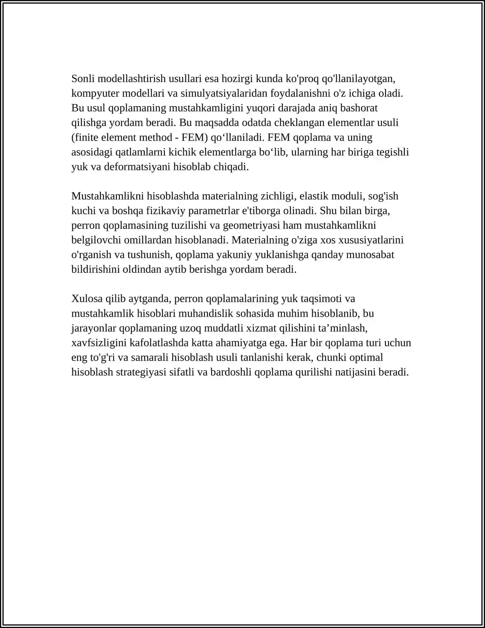 PERRON QOPLAMALARINING MUSTAHKAMLIK HISOBLARI 4