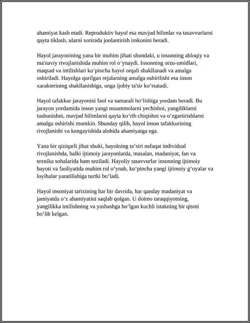 HAYOL HAQIDA TUSHUNCHA 4