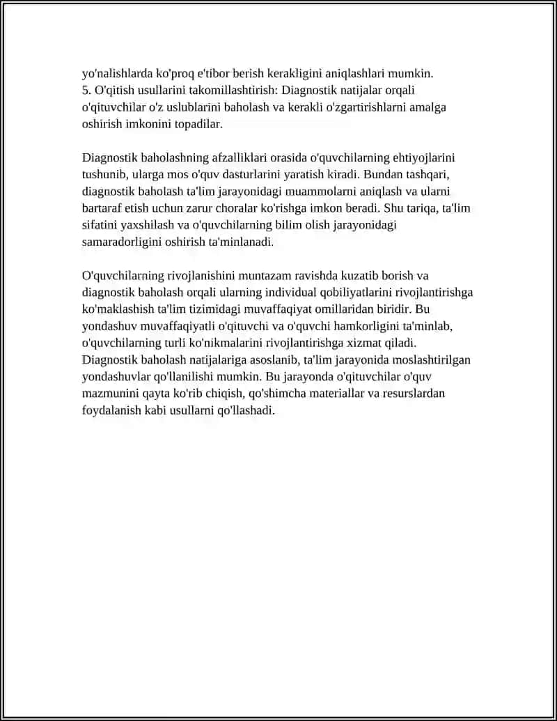 TAʼLIM OLGANLIKNI TASHXIS ETISH 4